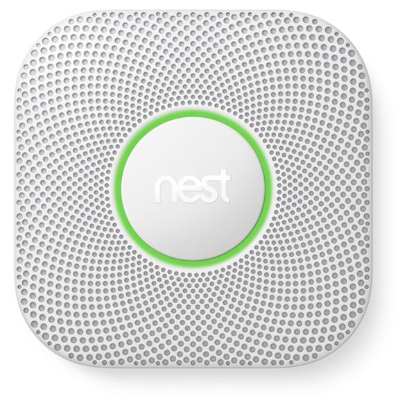 Nest Protect Smoke + Carbon Monoxide Alarm Front Image Green Ring