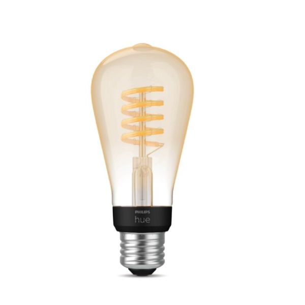 Philips Hue Filament ST19 Bluetooth 60W Smart LED Bulb - White